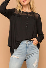 Load image into Gallery viewer, Half Button Long Sleeve Blouse