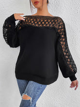 Load image into Gallery viewer, Lace Trim Boat Neck Knit Top