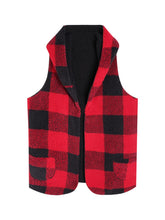 Load image into Gallery viewer, Plaid Hooded Vest