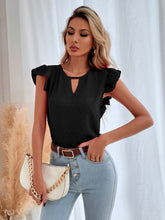 Load image into Gallery viewer, Swiss Dot Cap Sleeve Blouse