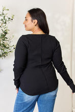 Load image into Gallery viewer, Culture Code Full Size Ribbed Round Neck Long Sleeve Top