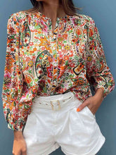 Load image into Gallery viewer, Printed Round Neck Long Sleeve Shirt