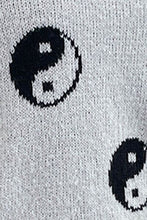 Load image into Gallery viewer, Printed Mock Neck Dropped Shoulder Sweater