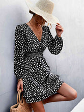 Load image into Gallery viewer, Printed Ruffle Trim Smocked Mini Dress