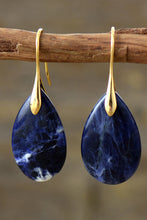 Load image into Gallery viewer, Natural Stone Teardrop Earrings