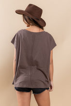 Load image into Gallery viewer, Ces Femme Fringe Detail Round Neck Short Sleeve Top