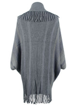 Load image into Gallery viewer, Fringe Detail Open Front Poncho