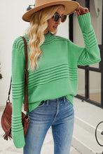 Load image into Gallery viewer, Round Neck Opnework Long Sleeve Pullover Sweater