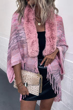 Load image into Gallery viewer, Open Front Fringe Hem Poncho