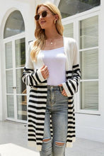 Load image into Gallery viewer, Striped Open Front Longline Cardigan