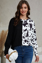Load image into Gallery viewer, Animal Print Round Neck Top