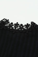 Load image into Gallery viewer, Lace Detail Button Up Short Sleeve Shirt