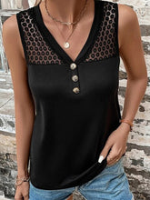 Load image into Gallery viewer, Lace Detail V-Neck Tank