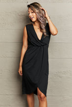 Load image into Gallery viewer, Deep V Sleeveless Tulip Hem Dress