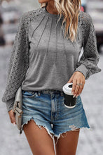 Load image into Gallery viewer, Lace Detail Lantern Sleeve T-Shirt