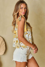 Load image into Gallery viewer, Tied Printed Square Neck Tank