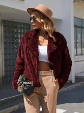 Load image into Gallery viewer, Plush Open Front Dropped Shoulder Jacket