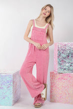 Load image into Gallery viewer, VERY J Texture Washed Wide Leg Overalls