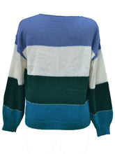 Load image into Gallery viewer, Color Block Round Neck Sweater