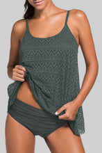 Load image into Gallery viewer, Full Size Spaghetti Strap Scoop Neck Tankini Set