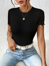 Load image into Gallery viewer, Lace Backless Round Neck Bodysuit