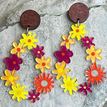 Load image into Gallery viewer, Floral Teardrop Earrings