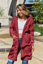 Load image into Gallery viewer, DOORBUSTER DEAL: Double Take Full Size Hooded Teddy Bear Jacket with Thumbholes