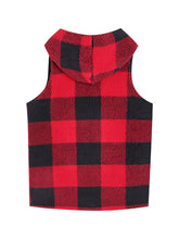 Load image into Gallery viewer, Plaid Hooded Vest