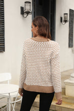 Load image into Gallery viewer, Printed Round Neck Dropped Shoulder Sweater