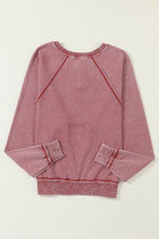Load image into Gallery viewer, Half Button Round Neck Long Sleeve Sweatshirt