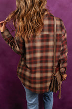 Load image into Gallery viewer, Plaid Zip-Up Collared Jacket