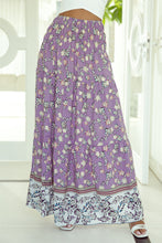 Load image into Gallery viewer, Tiered Printed Elastic Waist Skirt