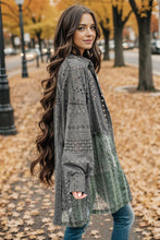 Load image into Gallery viewer, Openwork Button Up Long Sleeve Shacket