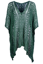Load image into Gallery viewer, Cutout V-Neck Cover-Up with Tassel