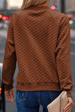 Load image into Gallery viewer, Texture Round Neck Long Sleeve Sweatshirt