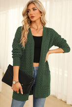 Load image into Gallery viewer, Open Front Dropped Shoulder Cardigan with Pockets