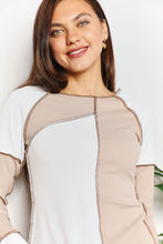 Load image into Gallery viewer, Double Take Color Block Exposed Seam Top