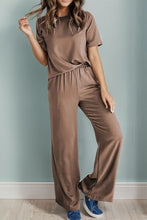 Load image into Gallery viewer, Round Neck Top and Pants Set