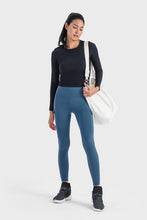 Load image into Gallery viewer, Round Neck Long Sleeve Sports Top