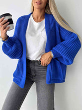 Load image into Gallery viewer, Open Front Dropped Shoulder Cardigan