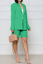 Load image into Gallery viewer, Long Sleeve Blazer and Shorts Set