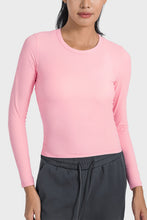 Load image into Gallery viewer, Round Neck Long Sleeve Sports Top