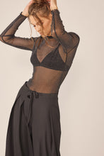 Load image into Gallery viewer, Idem Ditto Sparkling Glitter Long Sleeve Sheer Top