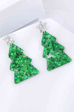 Load image into Gallery viewer, Christmas Tree Acrylic Earrings