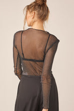 Load image into Gallery viewer, Idem Ditto Sparkling Glitter Long Sleeve Sheer Top