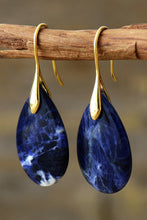 Load image into Gallery viewer, Natural Stone Teardrop Earrings