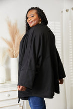 Load image into Gallery viewer, HEYSON Full Size Open Front Cardigan with Scarf Design