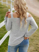 Load image into Gallery viewer, Full Size Cutout Cold Shoulder Blouse