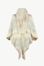 Load image into Gallery viewer, Open Front Fringe Hem Poncho