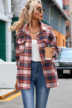 Load image into Gallery viewer, Plaid Dropped Shoulder Shirt Jacket